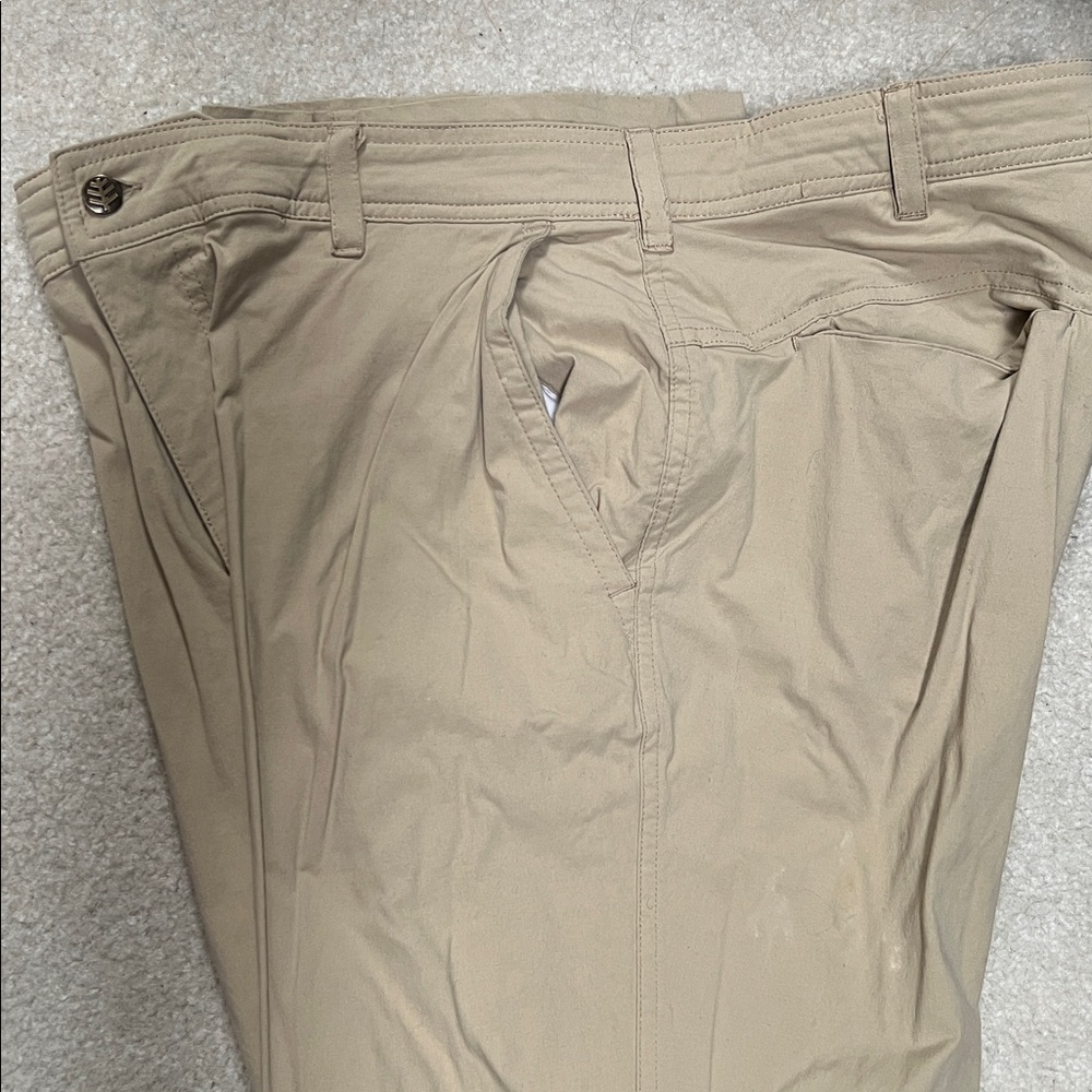 Men's "Coolibar" UVP Sun Protection Tan Pants Size 34x32 Clean GUC ❤️